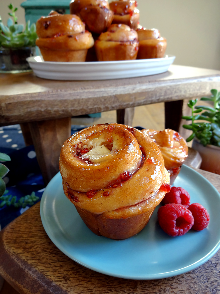 Raspberry Ricotta Sticky Buns