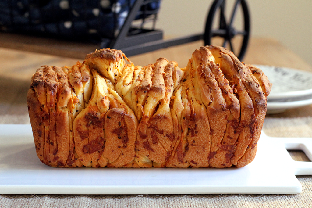 Wine and Cheese Pull-Apart Bread