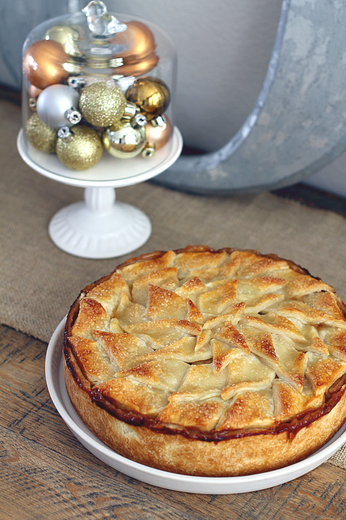 Salted Bourbon Caramel Apple Pie