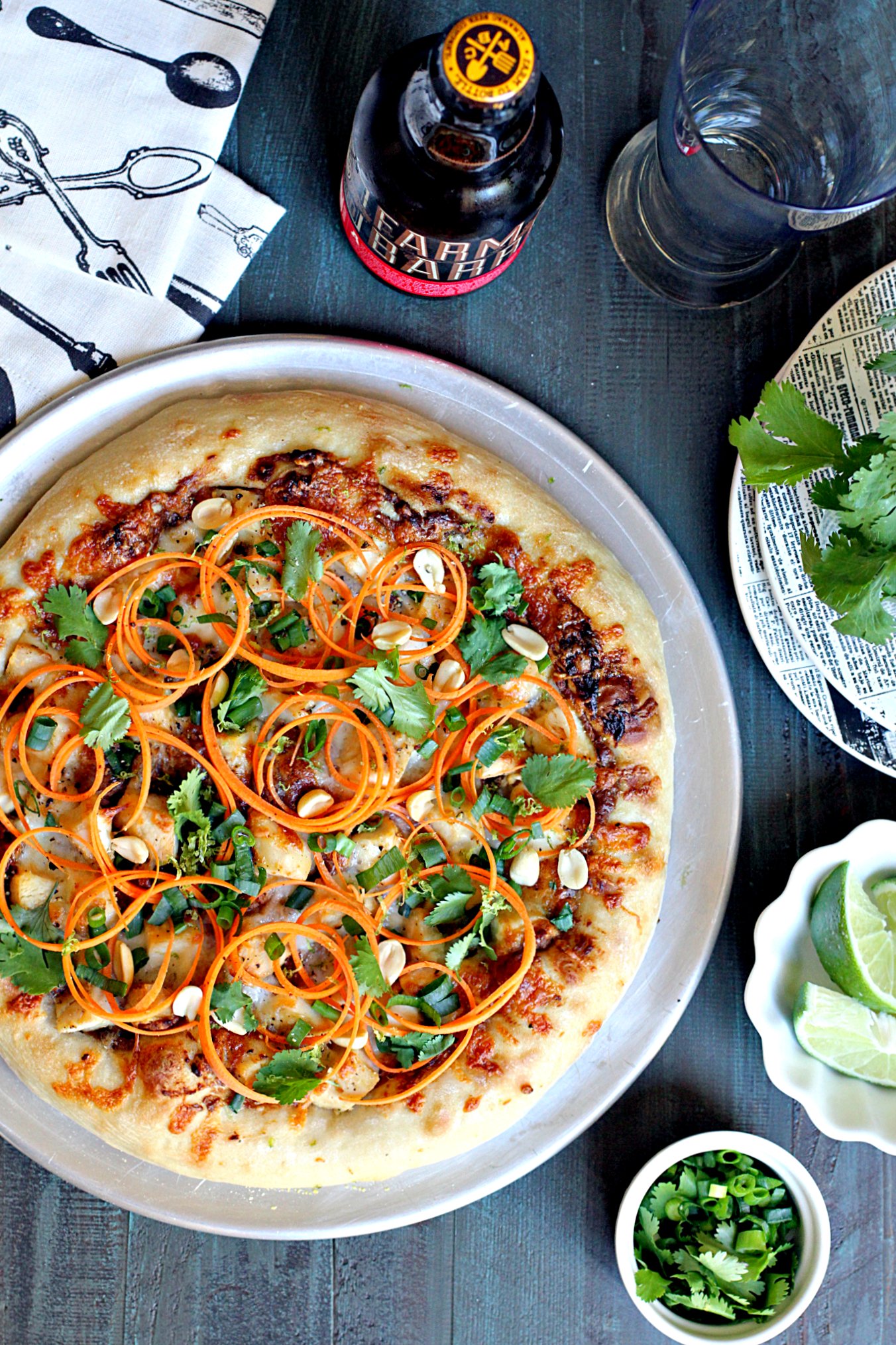 Thai Chicken Pizza - Two of a Kind