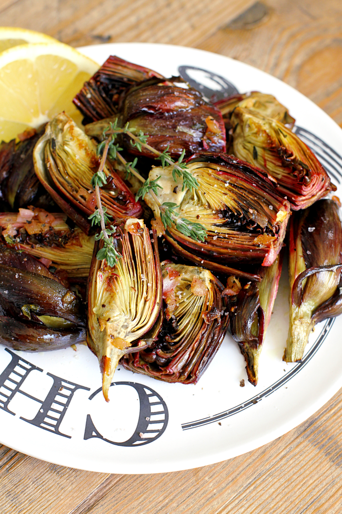 Roasted Baby Artichokes_close