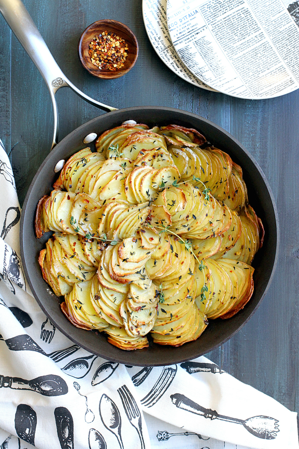 Crispy Roasted Potatoes with Thyme - Two of a Kind