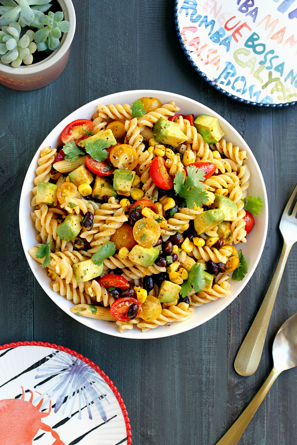 Tangy Mexican Pasta Salad - Two of a Kind