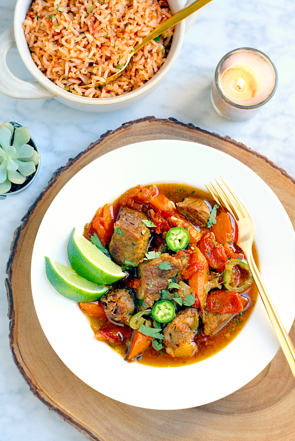 Yucatan Pork Stew With Mexican Rice Two Of A Kind