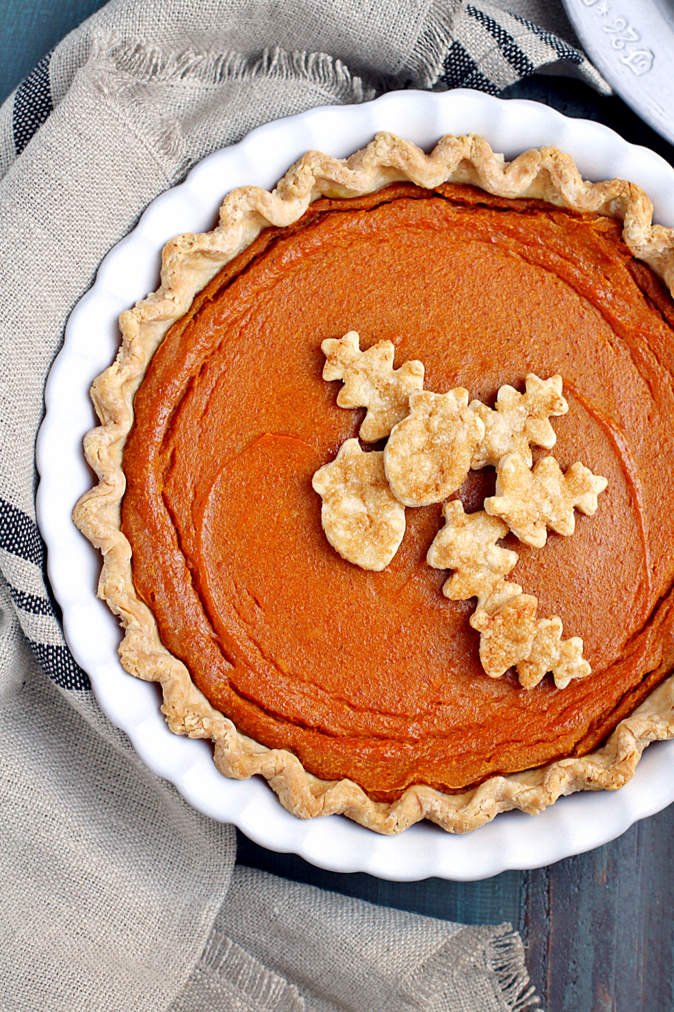 Vegan Pumpkin Pie with a Coconut Oil Crust - Two of a Kind