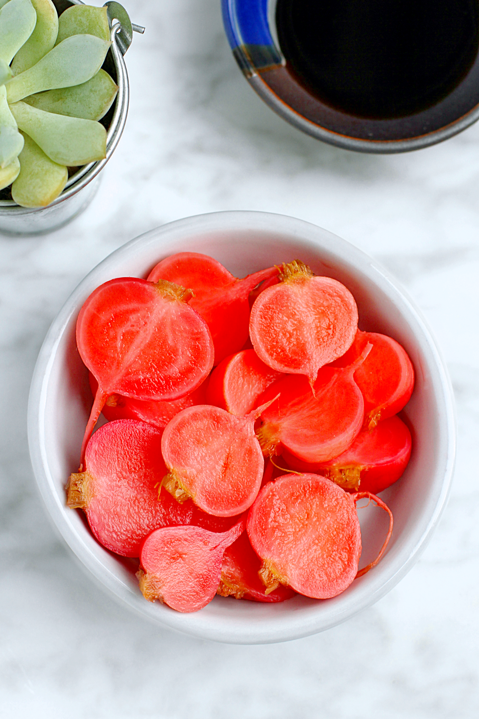 Image of quick pickled radishes.