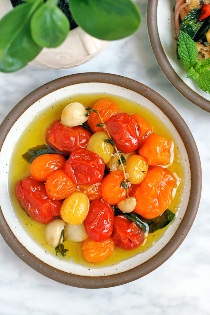 Image of cherry tomato confit.