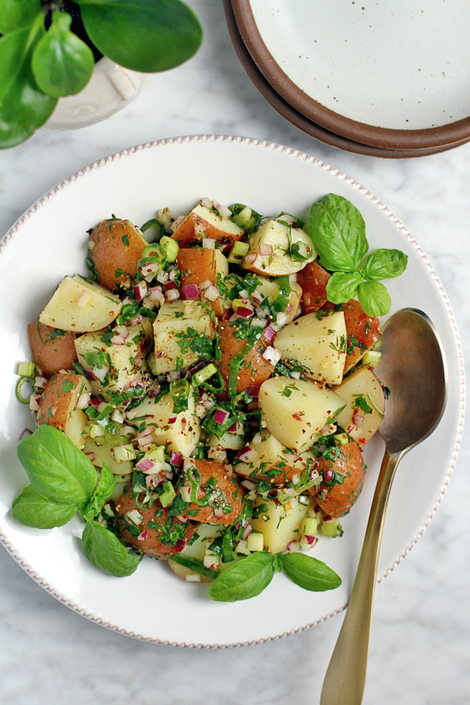 Image of no-mayo potato salad.