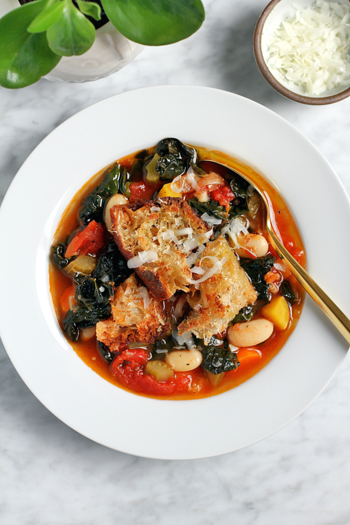 Close-up image of ribollita.