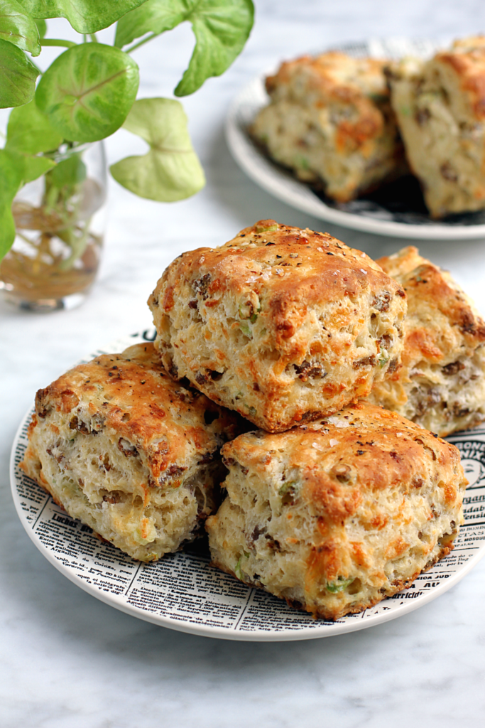 Image of sausage and cheese biscuits.