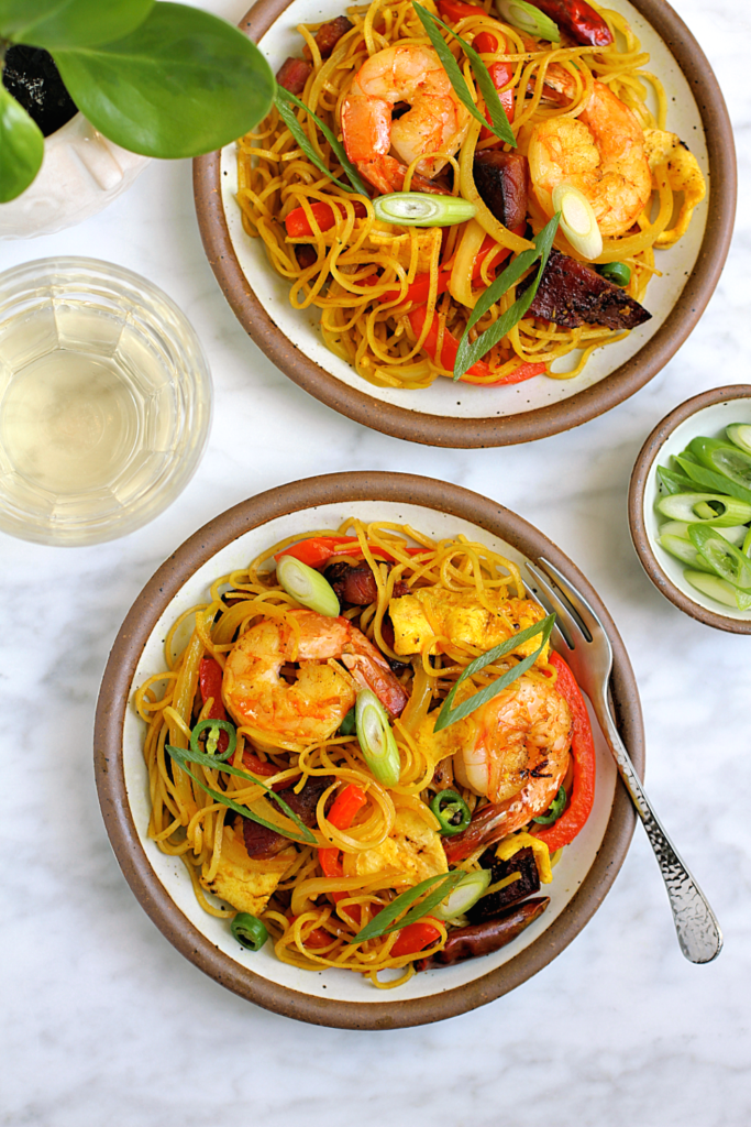 Image of Singapore noodles.