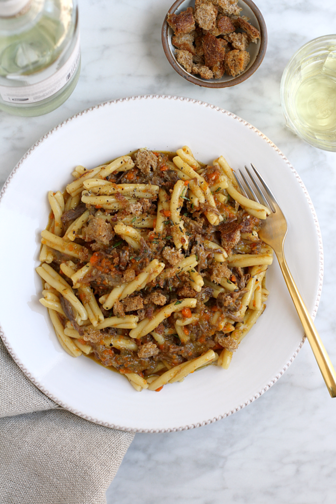 Image of strozzapreti with oxtail ragù.