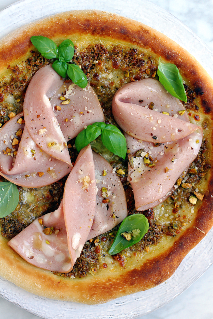 Mortadella and Pistachio Pizza - Two of a Kind