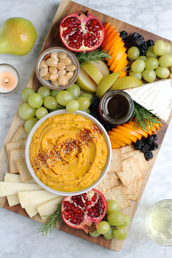 Image of butternut squash and tahini dip.