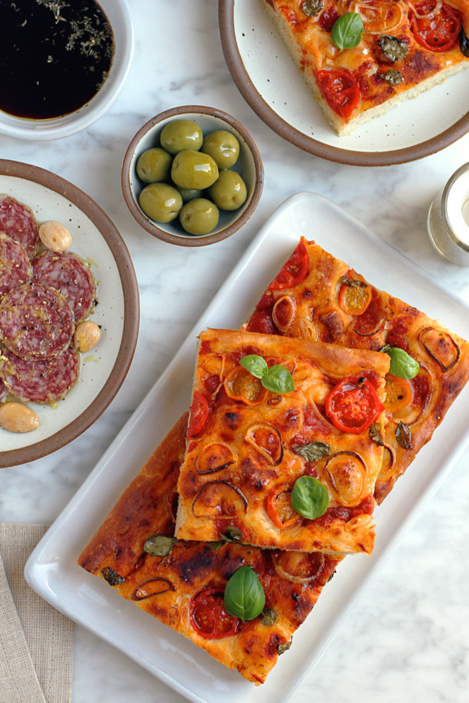 Image of double tomato focaccia.