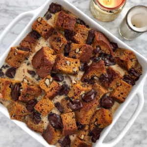 Image of pumpkin bread pudding.