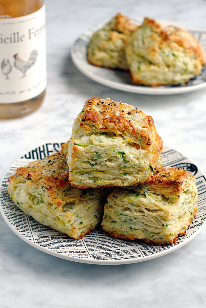 Image of cheddar and zucchini biscuits.