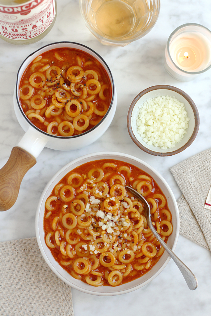 Image of homemade SpaghettiOs.