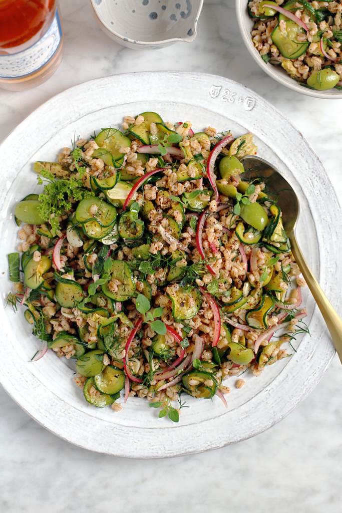 Image of barley with zucchini and sumac.