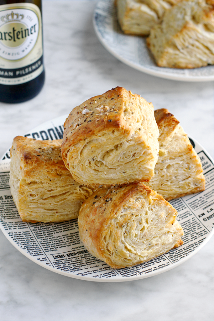 Image of beer and Manchego cheese biscuits.