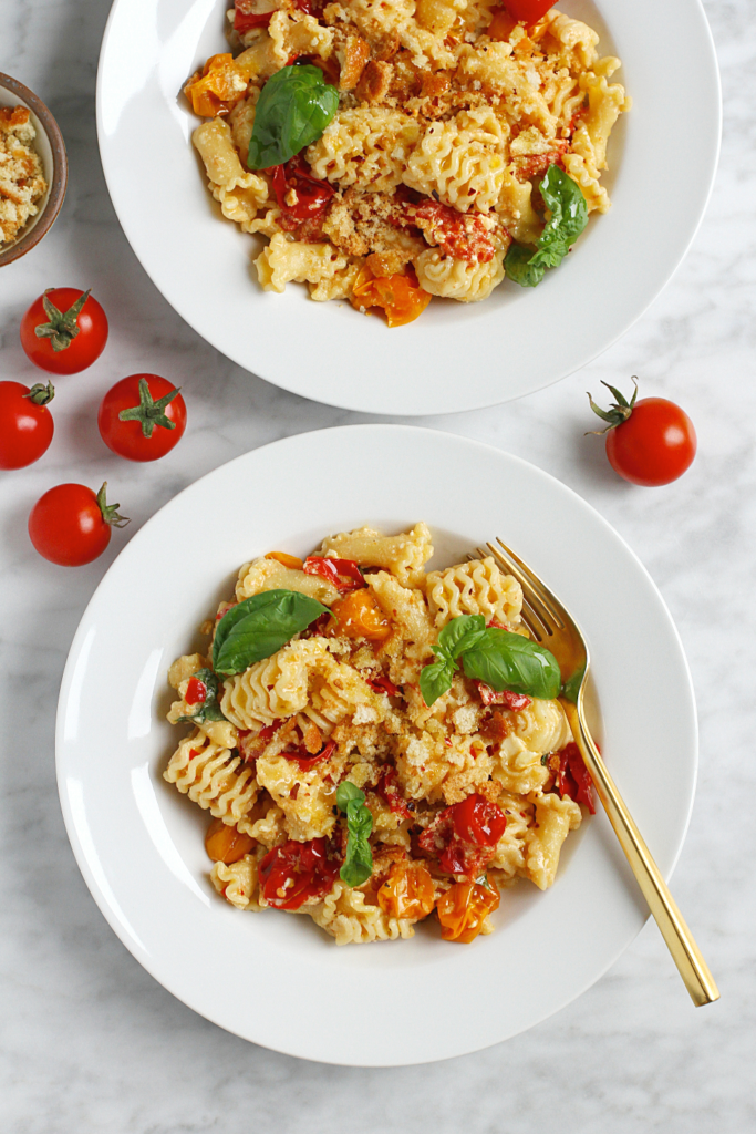 Image of zesty baked feta pasta.