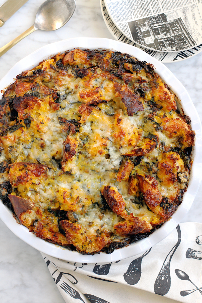 Image of pumpkin and cheddar strata.