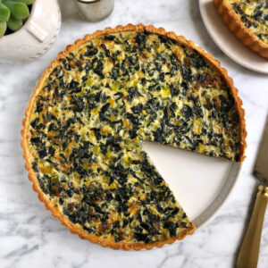 Image of dandelion greens tart.