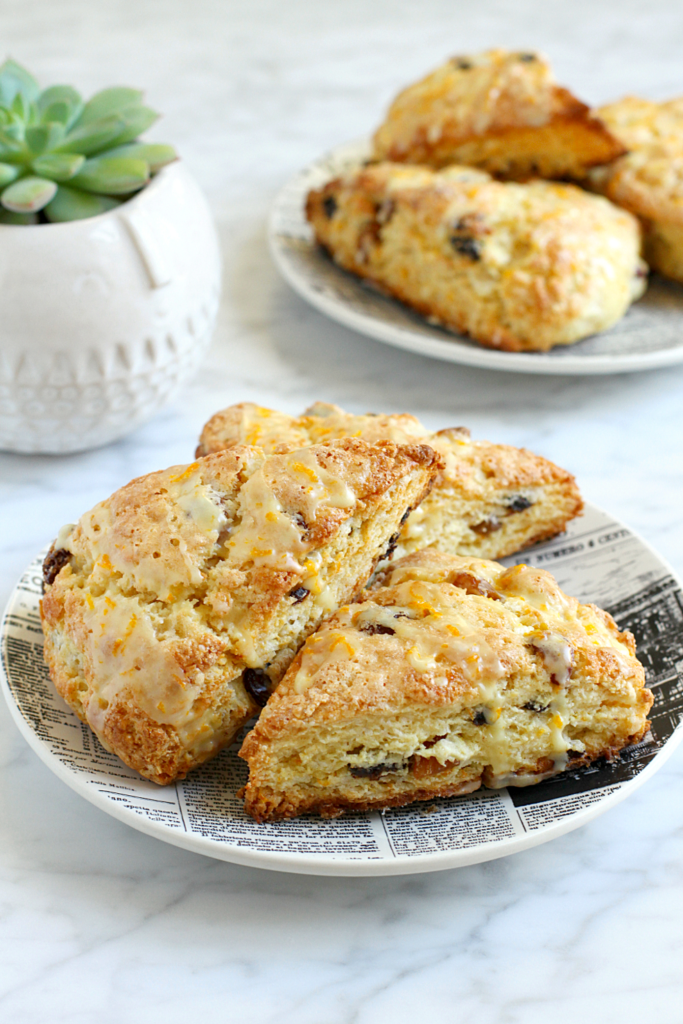 Image of orange raisin scones.