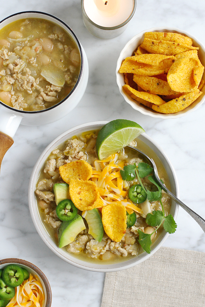 Image of white chicken chili.