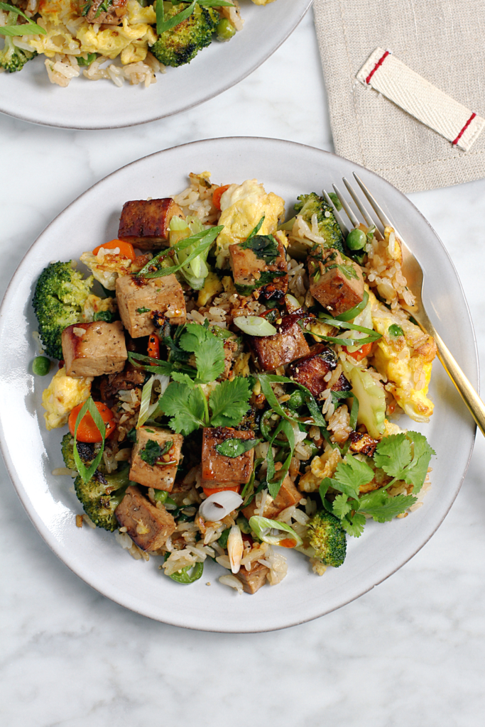 Tofu and Broccoli Fried Rice - Two of a Kind